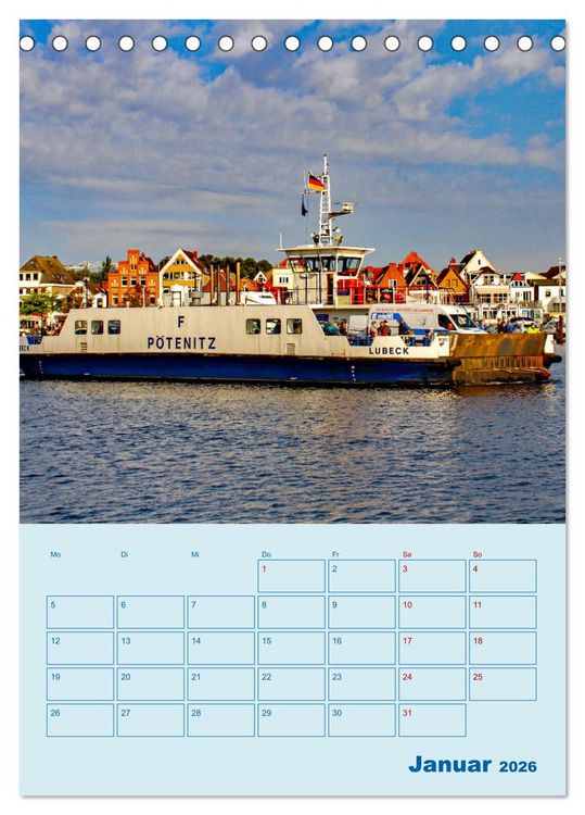 Produktbild: Priwall bei Travem&uuml;nde &ndash; Terminplaner (Tischkalender 2026 DIN A5 hoch), CALVENDO Monatskalender