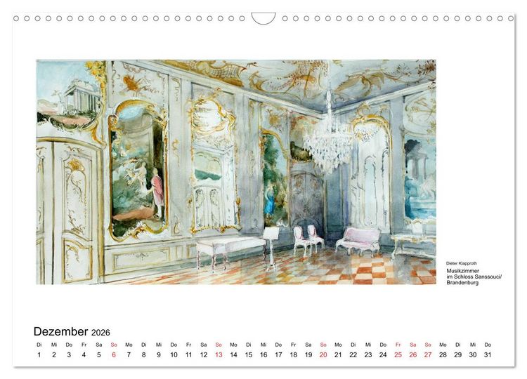 Produktbild: Pinselspuren einer Deutschlandreise - 12 Aquarelle von Dieter Klapproth (Wandkalender 2026 DIN A3 quer), CALVENDO Monatskalender