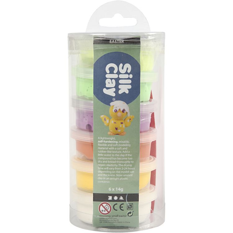 Produktbild: Creativ Company Silk Clay&reg;, Fr&uuml;hlingsfarben, 6x14 g