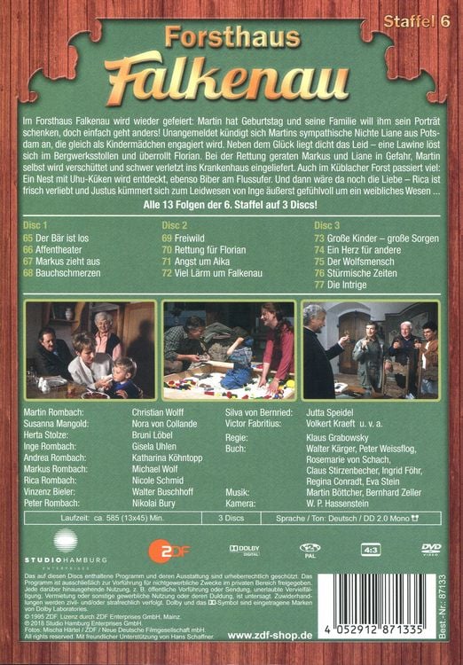 Produktbild: Forsthaus Falkenau - Staffel 6 [3 DVDs]