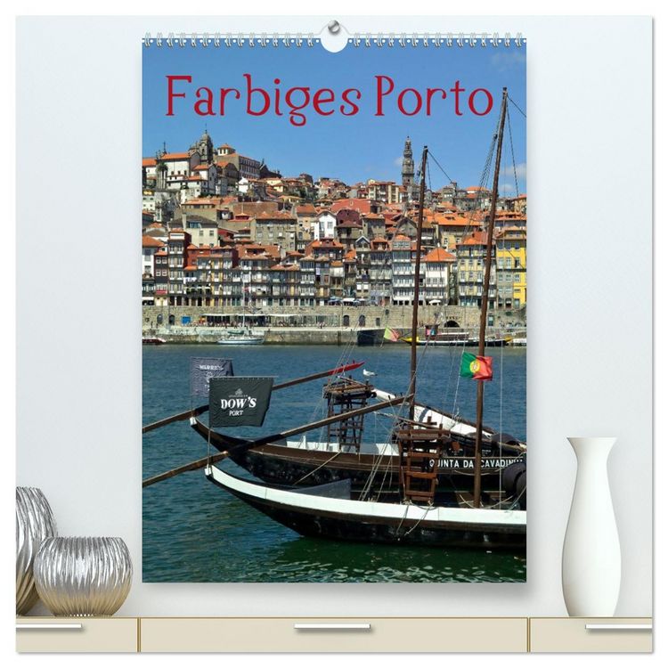 Produktbild: Farbiges Porto (hochwertiger Premium Wandkalender 2026 DIN A2 hoch), Kunstdruck in Hochglanz