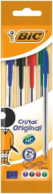 Produktbild: BIC Kugelschreiber Cristal Original 0.4mm farbig, 4er Set