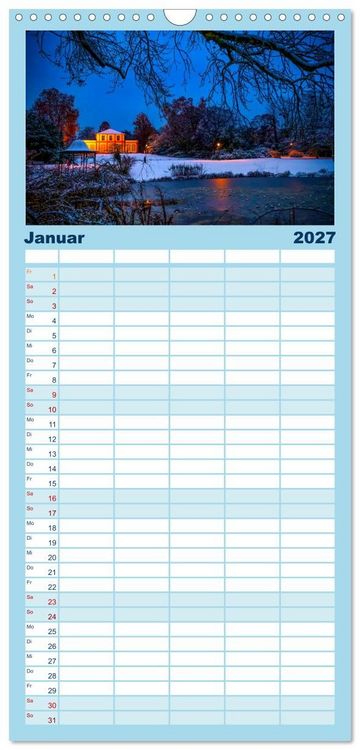 Produktbild: Familienplaner 2027 - Blickfang Darmstadt! mit 5 Spalten (Wandkalender, 21 x 45 cm) CALVENDO