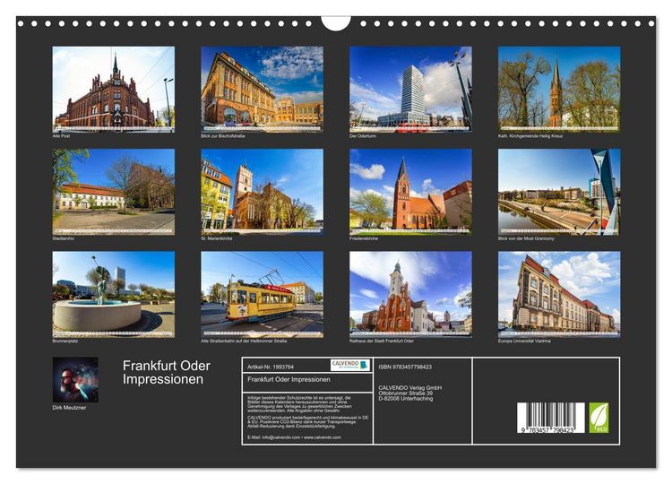 Produktbild: Frankfurt Oder Impressionen (Wandkalender 2026 DIN A3 quer), CALVENDO Monatskalender