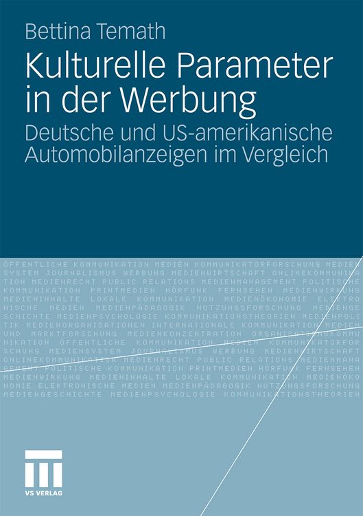 Produktbild: Kulturelle Parameter in der Werbung