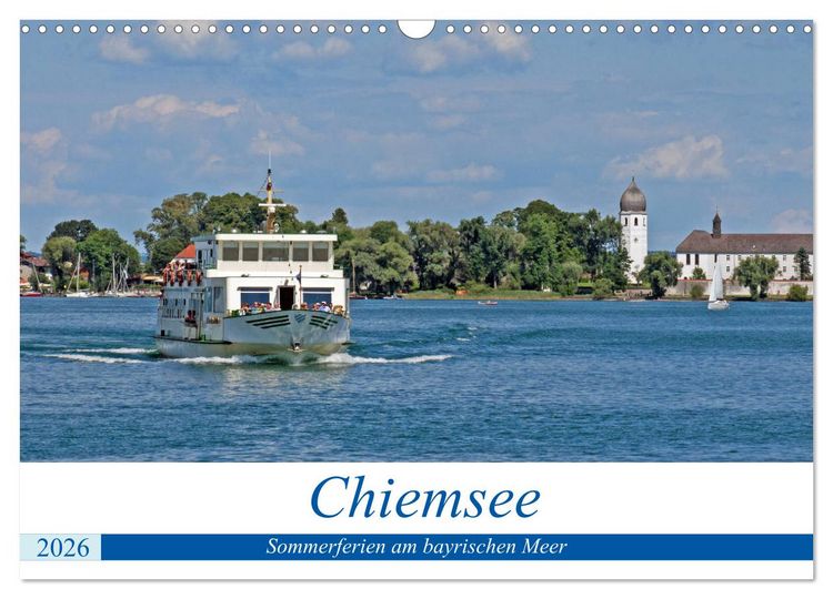 Produktbild: Chiemsee - Sommerferien am bayrischen Meer (Wandkalender 2026 DIN A3 quer), CALVENDO Monatskalender