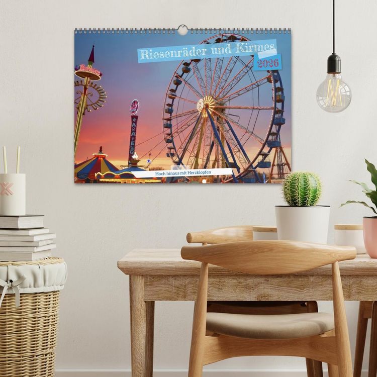 Produktbild: Riesenr&auml;der und Kirmes (Wandkalender 2026 DIN A3 quer), CALVENDO Monatskalender