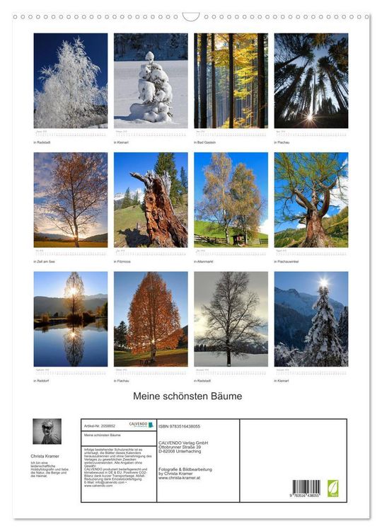 Produktbild: Meine sch&ouml;nsten B&auml;ume (Wandkalender 2026 DIN A2 hoch), CALVENDO Monatskalender