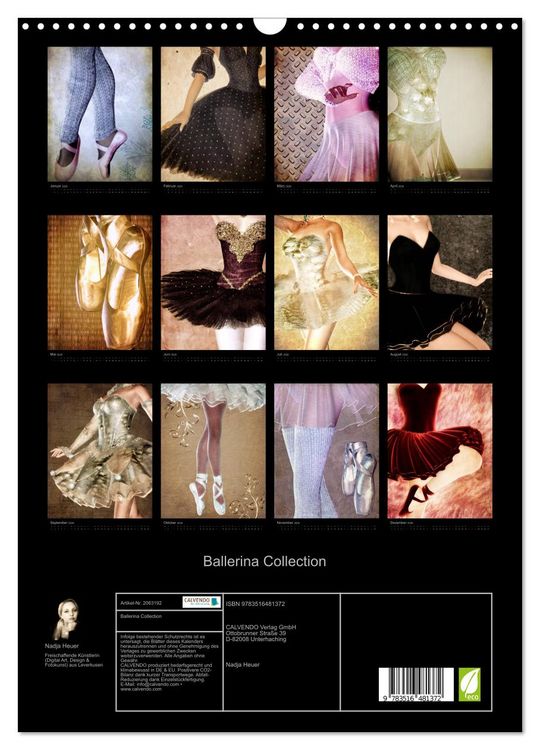 Produktbild: Ballerina Collection (Wandkalender 2026 DIN A3 hoch), CALVENDO Monatskalender