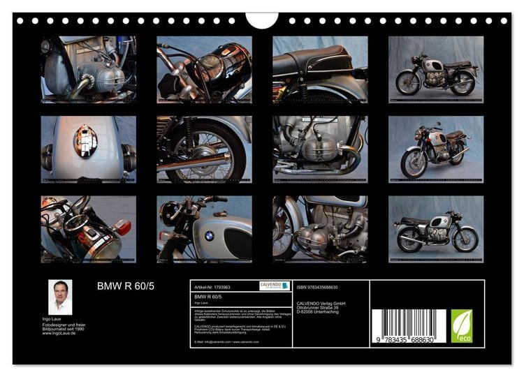 Produktbild: BMW R 60/5 (Wandkalender 2025 DIN A4 quer), CALVENDO Monatskalender