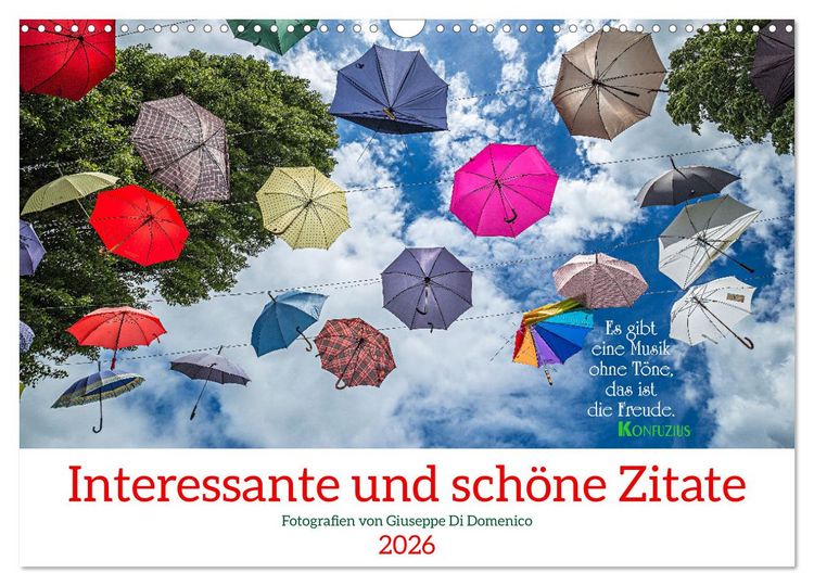 Produktbild: Interessante und sch&ouml;ne Zitate (Wandkalender 2026 DIN A3 quer), CALVENDO Monatskalender