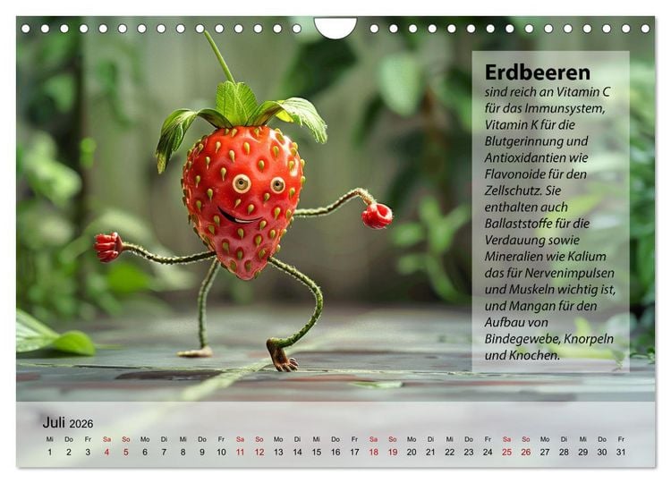 Produktbild: Tanzende Fr&uuml;chtchen (Wandkalender 2026 DIN A4 quer), CALVENDO Monatskalender