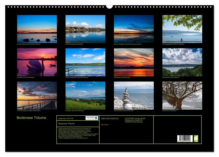 Produktbild: Bodensee Tr&auml;ume (Wandkalender 2026 DIN A2 quer), CALVENDO Monatskalender