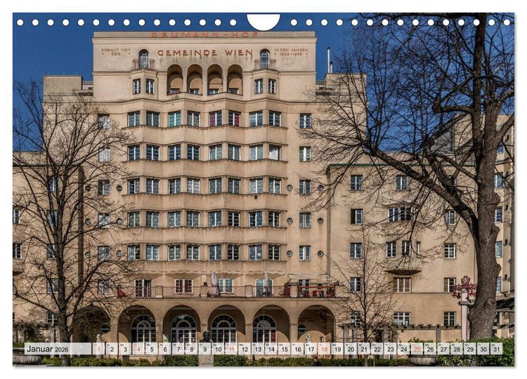 Produktbild: Baukunst des Roten Wien (Wandkalender 2026 DIN A4 quer), CALVENDO Monatskalender