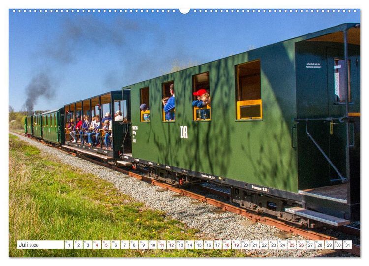 Produktbild: De L&uuml;tt Kaffeebrenner &ndash; Impressionen einer Mecklenburger Kleinbahn (hochwertiger Premium Wandkalender 2026 DIN A2 quer), Kunstdruck in Hochglanz