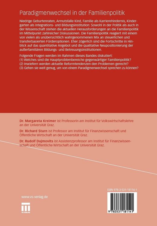 Produktbild: Paradigmenwechsel in der Familienpolitik