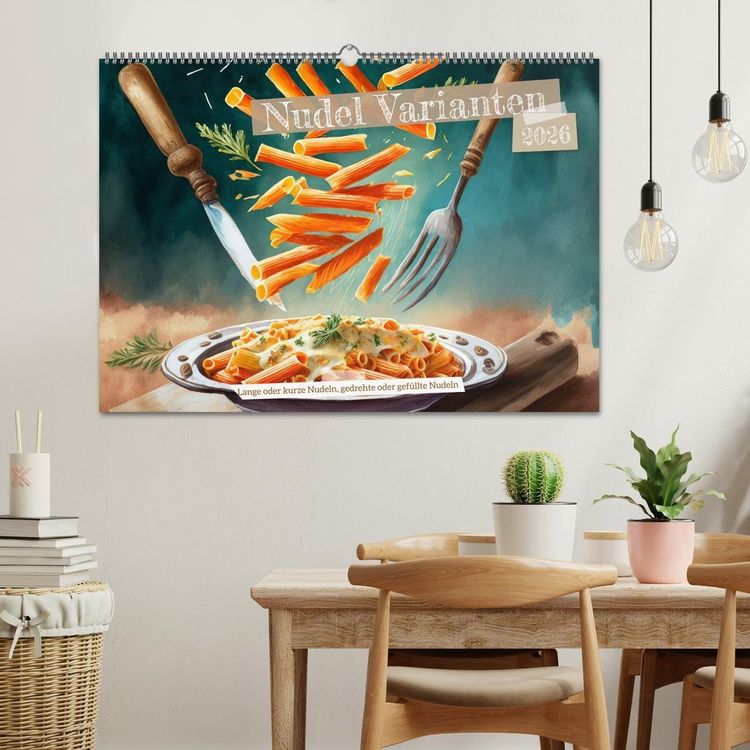 Produktbild: Nudel Varianten (Wandkalender 2026 DIN A2 quer), CALVENDO Monatskalender