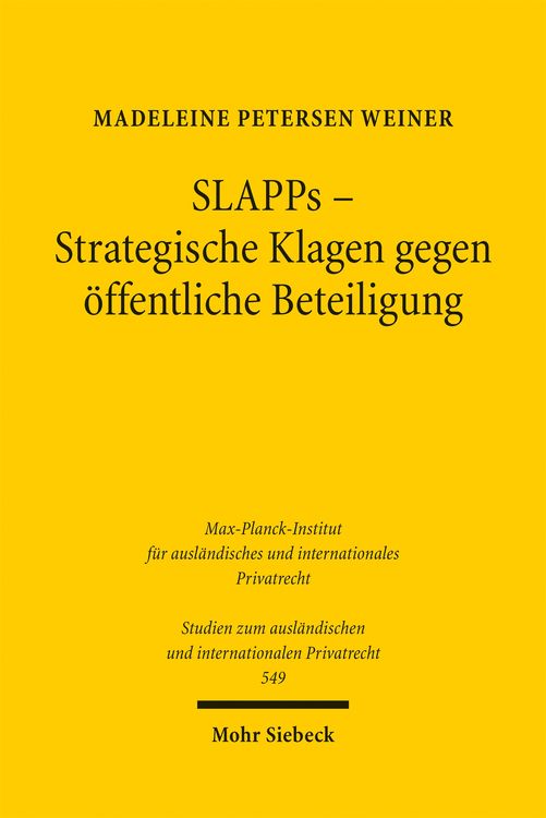 Produktbild: SLAPPs &ndash; Strategische Klagen gegen &ouml;ffentliche Beteiligung
