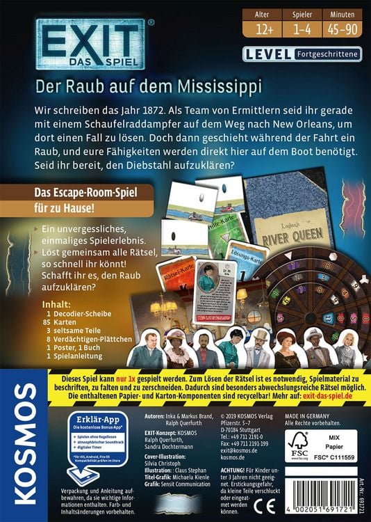 KOSMOS - EXIT® - Das Spiel - Der Raub auf dem Mississippi