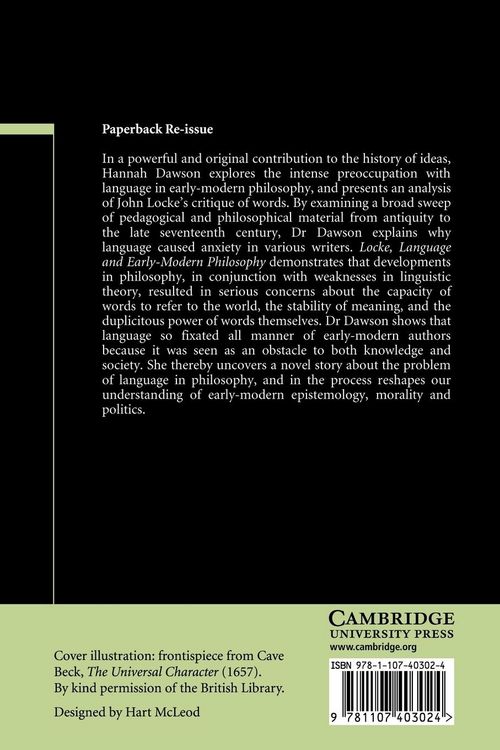 Produktbild: Locke, Language and Early-Modern Philosophy