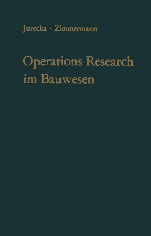Produktbild: Operations Research im Bauwesen
