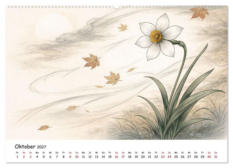 Produktbild: Jahreszeitenspiel (hochwertiger Premium Wandkalender 2027 DIN A2 quer), Kunstdruck in Hochglanz