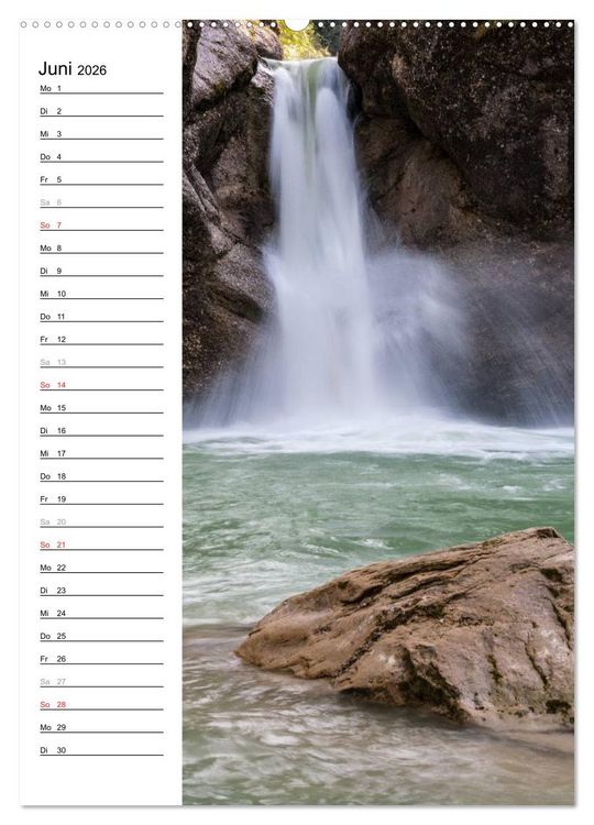 Produktbild: Faszination Wasserfall (Wandkalender 2026 DIN A2 hoch), CALVENDO Monatskalender