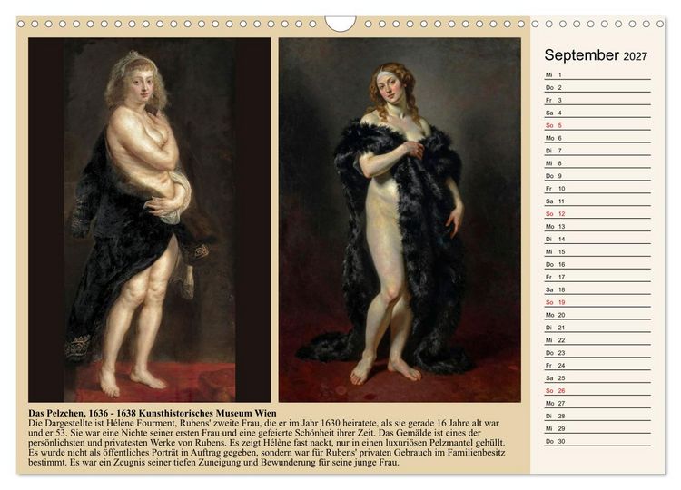 Produktbild: Rubens im neuen Licht (Wandkalender 2027 DIN A3 quer), CALVENDO Monatskalender