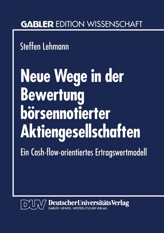 Produktbild: Neue Wege in der Bewertung b&ouml;rsennotierter Aktiengesellschaften