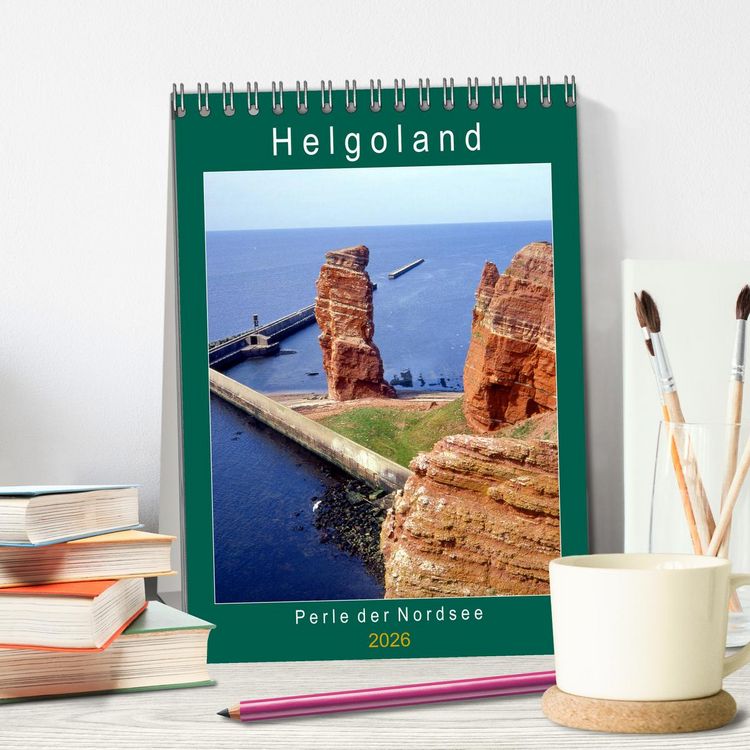 Produktbild: Helgoland, Perle der Nordsee (Tischkalender 2026 DIN A5 hoch), CALVENDO Monatskalender