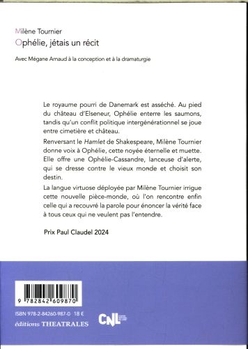 Produktbild: Oph&eacute;lie, j'&eacute;tais un r&eacute;cit