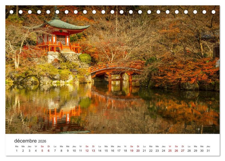 Produktbild: Jardiner au Japon (Calendrier de bureau 2026 DIN A5 vertical), CALVENDO calendrier mensuel