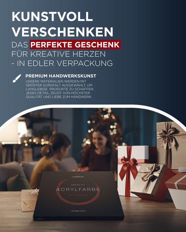 Produktbild: LIEBERGE Acrylfarben-Set &brvbar; 24 Farben &agrave; 12ml