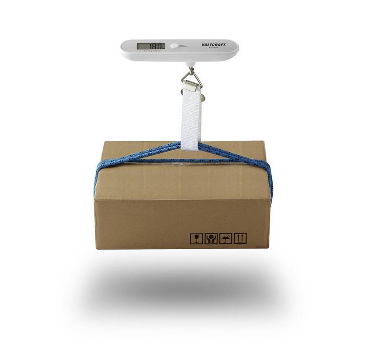 Produktbild: VOLTCRAFT KS-5000 Kofferwaage KS-5000 W&auml;gebereich (max.) 50 kg Ablesbarkeit 10 g batteriebetrieben Grau
