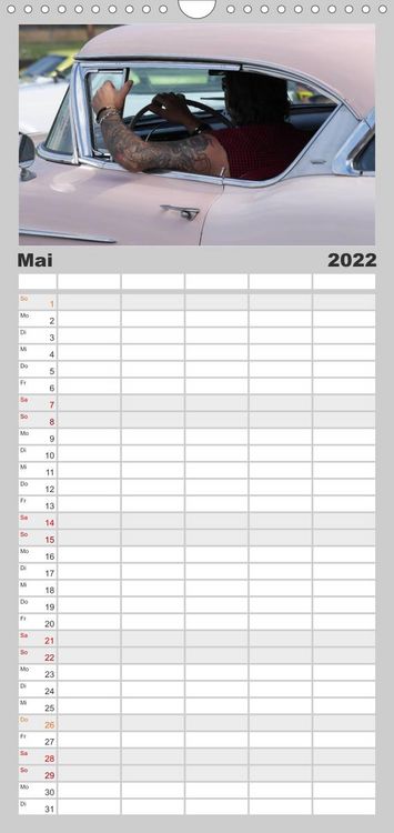 Produktbild: The art of mobility - Auto-Tr&auml;ume in Chrom - Familienplaner hoch (Wandkalender 2022 , 21 cm x 45 cm, hoch)
