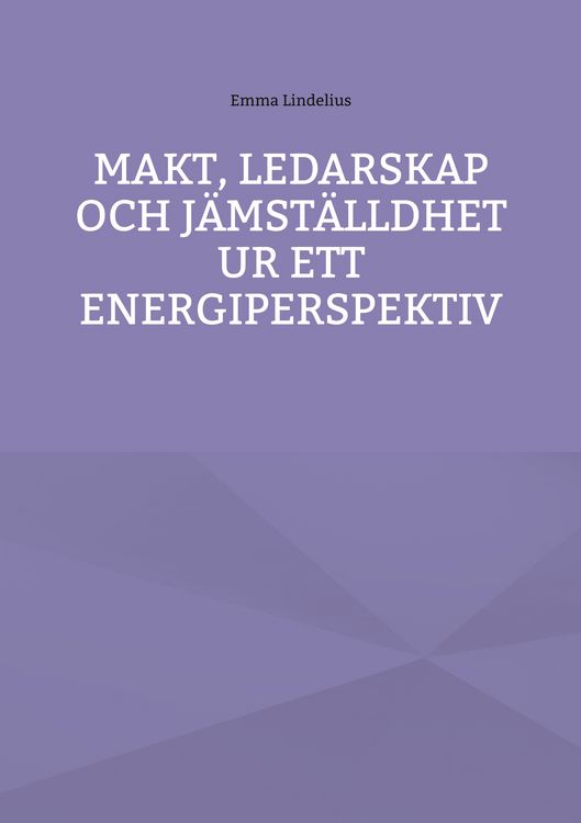 Produktbild: Makt, ledarskap och j&auml;mst&auml;lldhet ur ett energiperspektiv
