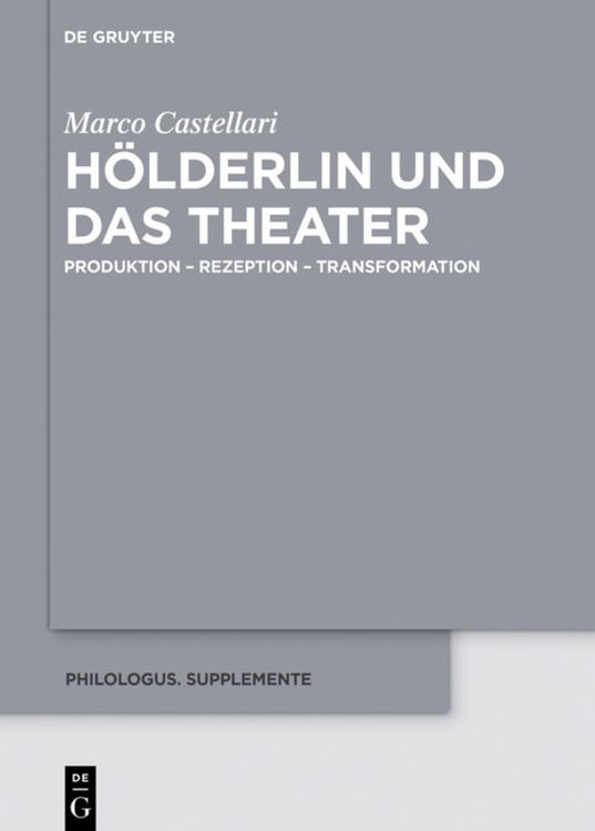 Produktbild: H&ouml;lderlin und das Theater