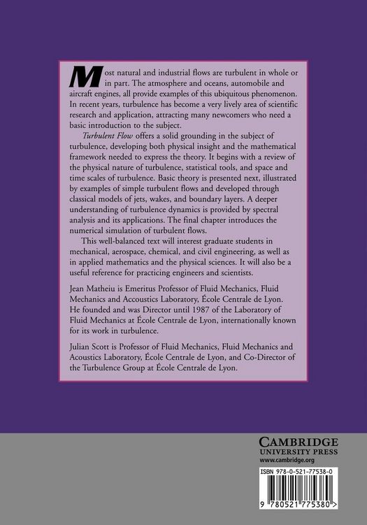 Produktbild: An Introduction to Turbulent Flow