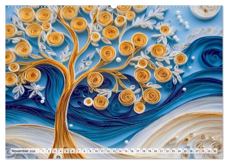 Produktbild: Zauberhafte Papierwelten - Meditation & Inspiration (Wandkalender 2026 DIN A2 quer), CALVENDO Monatskalender