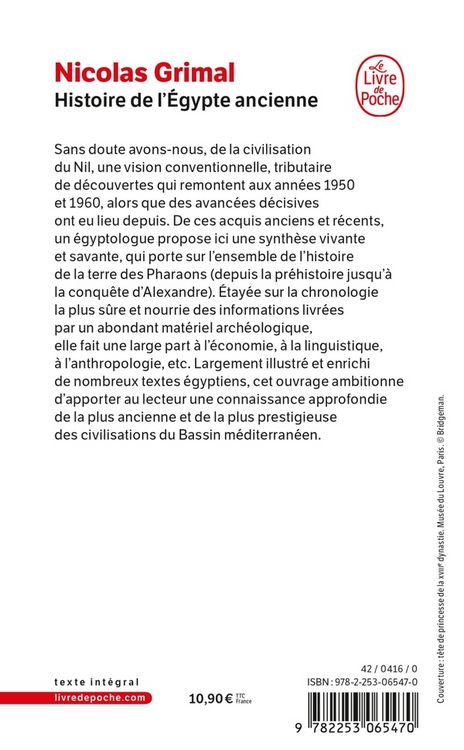 Produktbild: Fre-Histoire De L Egypte Ancie