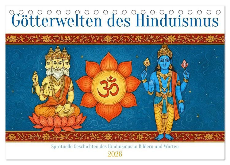 Produktbild: G&ouml;tterwelten des Hinduismus (Tischkalender 2026 DIN A5 quer), CALVENDO Monatskalender