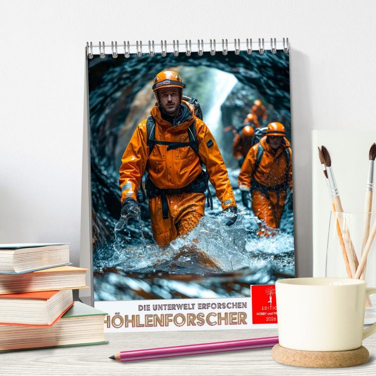 Produktbild: H&ouml;hlenforscher - die Unterwelt erforschen (Tischkalender 2026 DIN A5 hoch), CALVENDO Monatskalender