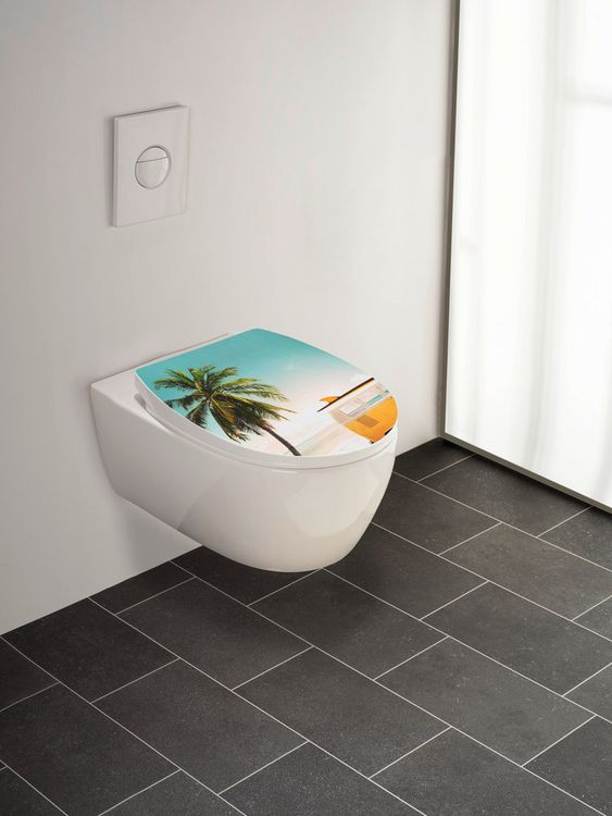 Produktbild: WC-Sitz Mod. Corbara, mehrfarbig, Thermoplast, 36.5x45 cm, mit Easy-Close Absenkautomatik