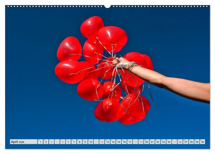 Produktbild: Mein sch&ouml;ner bunter Luftballon (Wandkalender 2026 DIN A2 quer), CALVENDO Monatskalender