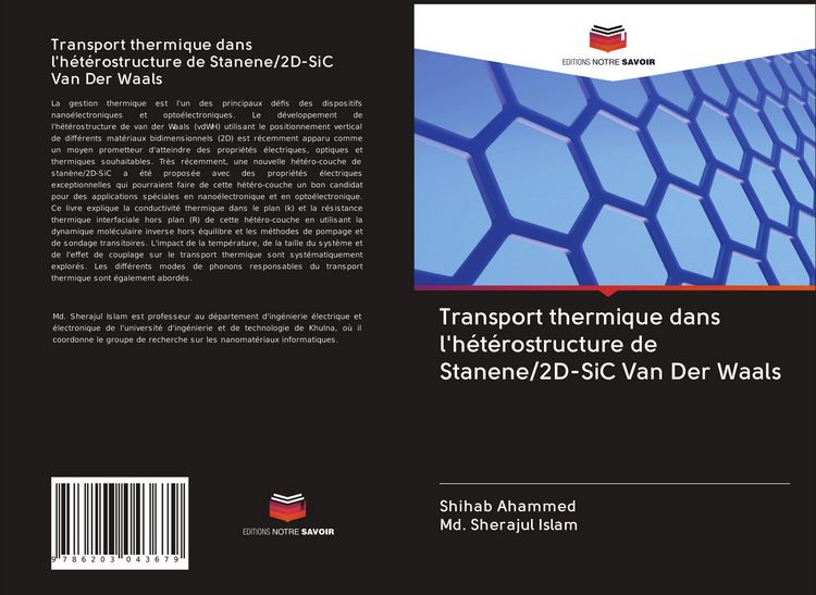 Produktbild: Transport thermique dans l'h&eacute;t&eacute;rostructure de Stanene/2D-SiC Van Der Waals