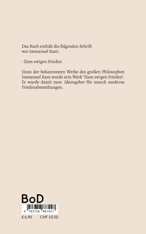 Produktbild: Zum ewigen Frieden