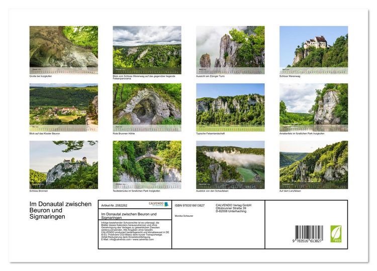 Produktbild: Im Donautal zwischen Beuron und Sigmaringen (Wandkalender 2026 DIN A3 quer), CALVENDO Monatskalender