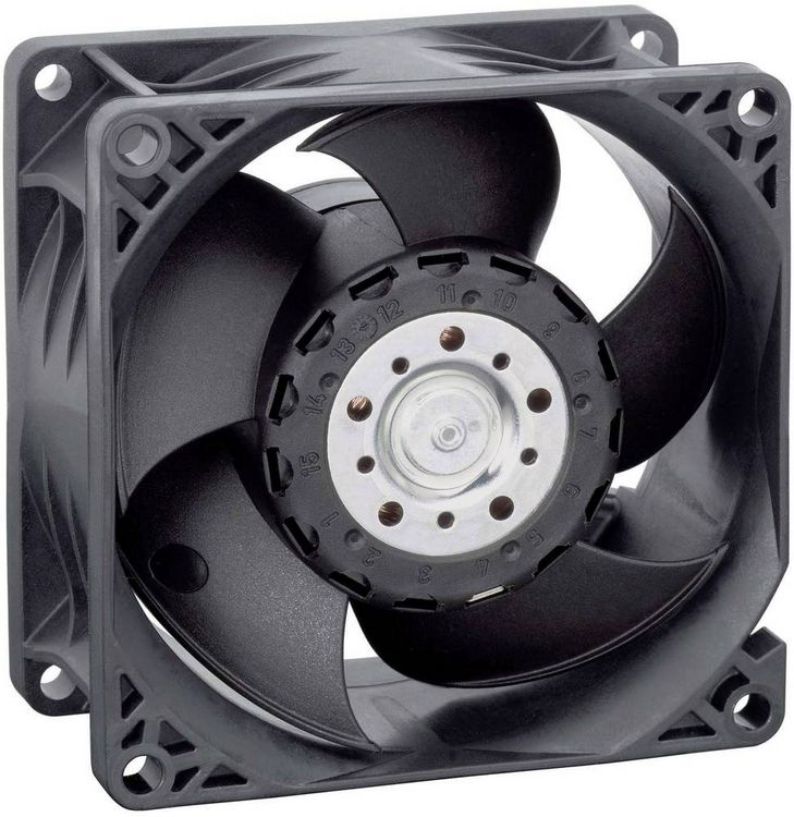 Produktbild: EBM Papst 8214 JH3 Axiall&uuml;fter 24 V/DC 190 m&sup3;/h (L x B x H) 80 x 80 x 38mm