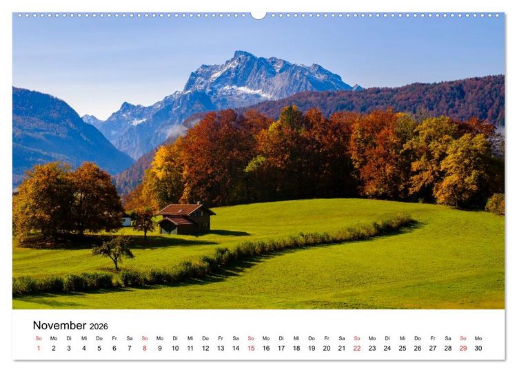 Produktbild: Berchtesgadener Berge im Licht (Wandkalender 2026 DIN A2 quer), CALVENDO Monatskalender