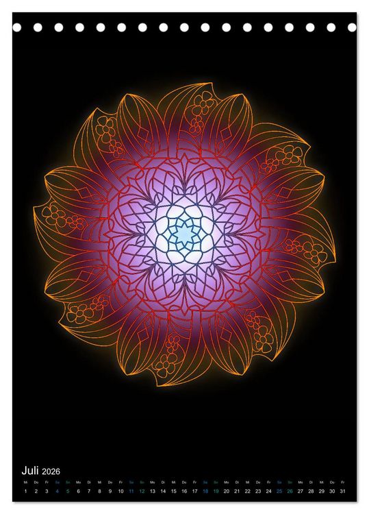 Produktbild: Mandala-Kalender 2026 (Tischkalender 2026 DIN A5 hoch), CALVENDO Monatskalender